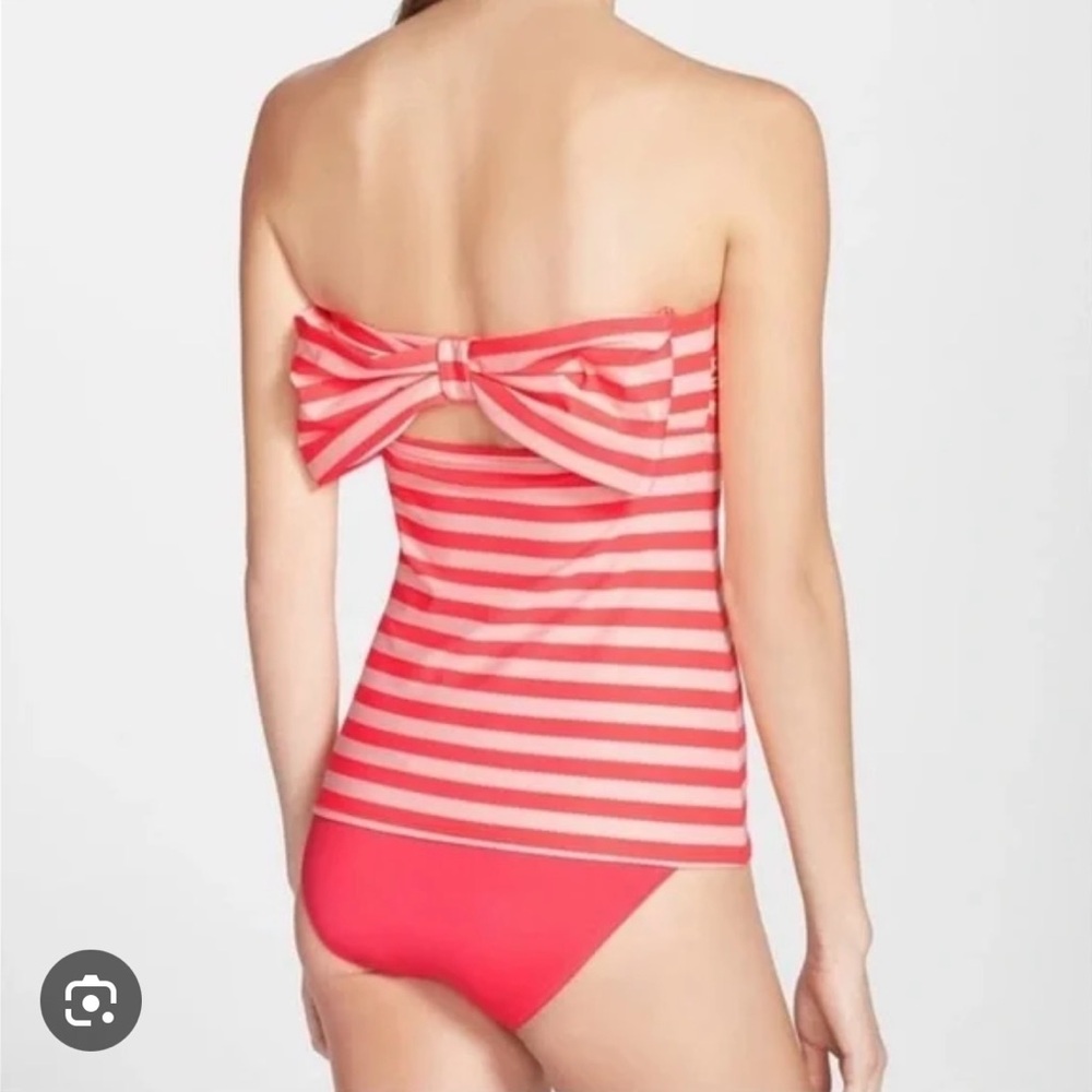 Kate Spade Georgica Beach Stripes Bandeau Tankini Top and swim bottom